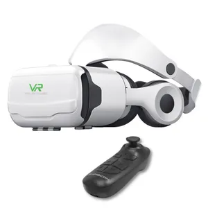 최저가 VR SHINECON G02EF + B03 핸들 휴대 전화 3D 가상 현실 VR 게임 헬멧 안경 헤드셋