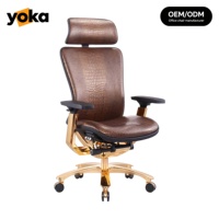Chaise de Direction Premium avec Texture Crocodile, Dossier et Accoudoirs Réglables Multi-Positions, Prix Usine, Service Entièrement Personnalisé