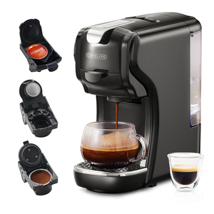 Cafetera Italiana de Cápsulas Portátil: Ideal para Oficina, Uso Comercial y Doméstico, 20 Bares, Negra, 1450W 3 en 1 - Product Image 1