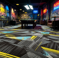 Tapis de sol commercial moderne en nylon imprimé grand format pour loisirs et divertissements, vente en gros, direct usine