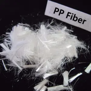 उच्च तन्यता 19mm शक्ति Polypropylene के कटा किस्में कटा हुआ फाइबर फाइबर ठोस Polypropylene फाइबर कंक्रीट के लिए
