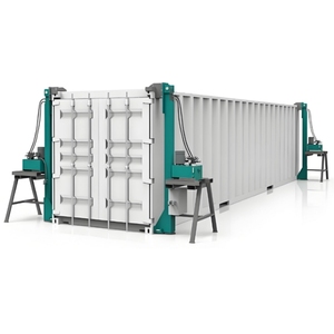 Luar ruangan portabel ISO pengiriman wadah hidrolik pengangkat <span class=keywords><strong>Jack</strong></span> 4-40 Ton mengangkat sendiri empat kaki 30 32 35 40 Ton baja silinder