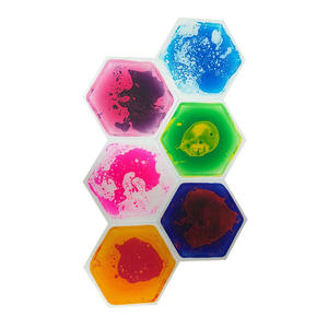 Custom Sensory Integration Kindergarten Mat Color Liquid <strong>Hexagon</strong> Flooring Sensory Gel <strong>Floor</strong> 3D Aesthetic Vinyl <strong>Tile</strong> - Product Image 1