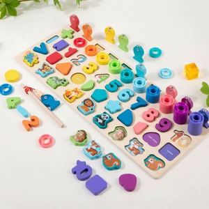 Boys Girls Awesome Gift Math Blocks Chunky Toddler Number <b>Puzzles</b> Sorter Counting Shape Stacker Stacking Game - Product Image 5