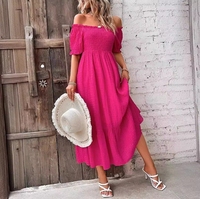 2025 été femmes nouveau un mot col robe minceur mode plage vacances robe