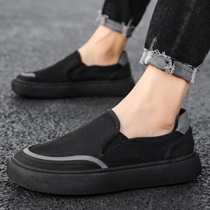 Zapatillas de lona ligeras de caña alta para hombre, transpirables, de malla, modernas, deportivas, para conducir, correr y caminar. - Product Image 6