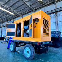 Groupe électrogène diesel de type remorque avec châssis ouvert, ATS, arrêt en cas de faible niveau d'huile, protection contre les surcharges, AVR pour une production d'énergie stable
