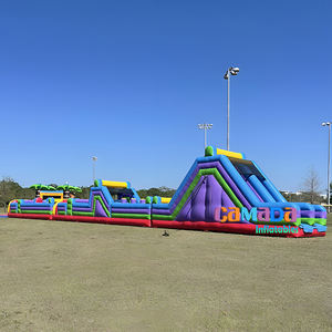 A buon mercato i bambini giganti giocano attrezzature gonfiabile casa di rimbalzo gioco a ostacoli il gioco di battaglia percorso a ostacoli e grande scivolo - Product Image 1