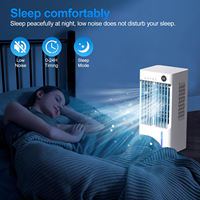 Ventilador de Enfriamiento Remoto Super Grande de 5L 90 °   Ventilador Oscilante con Temporizador de 1 a 24 Horas, 3 Velocidades, 70W, LED, con Ruedas Universales