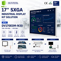 Modul LCD TFT BOE DV170E0M-N30 17 Inci 1280x1024 500 Nits 30 Pin LVDS untuk Papan Pengontrol Layar Sentuh
