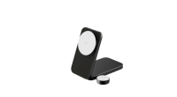 Chargeur sans fil portable 2-en-1 Qi2 15W magnétique 5000mAh avec support pliable et fin pour téléphone et montre