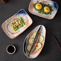 Assiette à dîner en porcelaine solide motif myrtille, compatible micro-ondes, style vintage, luxe léger, rétro, rectangulaire, pour la maison, l'hôtel et le restaurant