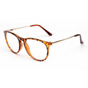 Montures de lunettes rondes surdimensionnées, verres plats, monture complète, unisexe, tendance mode, design Camélia, référence 4176 - Product Image 1