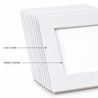 Passe-partout en carton sans acide 8 x 10 pouces, prédécoupé avec fenêtre, noyau blanc, pour encadrement de photos et d'œuvres d'art, fabrication sur mesure