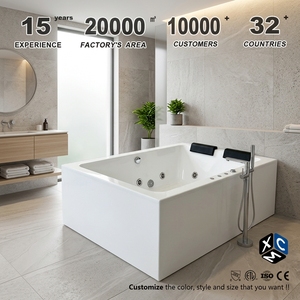 Vasca da Bagno Idromassaggio di <span class=keywords><strong>Lusso</strong></span> in Acrilico Bianco per 2 Persone, 1800mm, per Interni, con Funzione Massaggio e Spa - Product Image 2