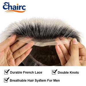 Prothèse capillaire <span class=keywords><strong>homme</strong></span> en <span class=keywords><strong>cheveux</strong></span> naturels, <span class=keywords><strong>blond</strong></span> <span class=keywords><strong>platine</strong></span> ombré, perruque toupet pour hommes, système capillaire masculin en mono PU et dentelle, perruque <span class=keywords><strong>homme</strong></span> de 6 pouces - Product Image 3