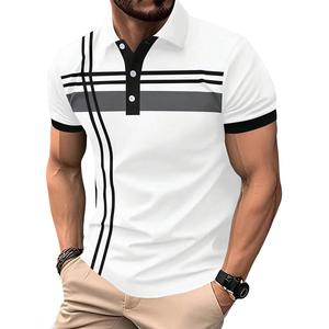 <span class=keywords><strong>Polo</strong></span> Traspiranti Personalizzate a Righe, <span class=keywords><strong>Manica</strong></span> <span class=keywords><strong>Corta</strong></span>, Classiche da Ufficio, <span class=keywords><strong>Polo</strong></span> da Golf Stampate per <span class=keywords><strong>Uomo</strong></span> - Product Image 6