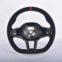 Roda kemudi kulit serat karbon, untuk BMW M2/M3/M4 X3 X5 G87 G80 G82 G20 G21 2020-2024, desain LCI kinerja olahraga