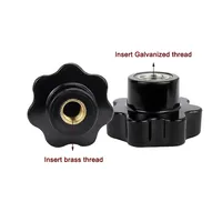 1/4 "-20 pouces M3 M4 M5 M6 M8 M10 M12 trou traversant poignée filetée femelle pince poignée boutons Torx étoile noir écrous à pouce en plastique