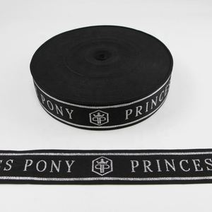 Fashion Smooth Polyester Belt Soft Recycled Polyester <b>Webbing</b> 50mm Band Belt Jacquard Elastic Band With Double Colors Logo - Product Image 5