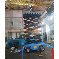 Plateforme de travail aérienne mobile hydraulique tout-terrain de petite taille 4m 6m 8m 10m 12m, élévateur à ciseaux électrique sur roues