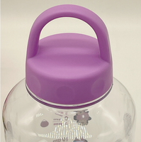 Gobelet en plastique transparent 1L au design personnalisé avec couvercle et paille pour boire directement – Écologique, idéal pour les voyages et l'extérieur, style moderne