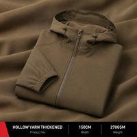 Tissu polyester fonctionnel premium en fil creux, épaissi et lourd, pour sweats à capuche, vêtements, couleurs personnalisées, tissu d'extérieur