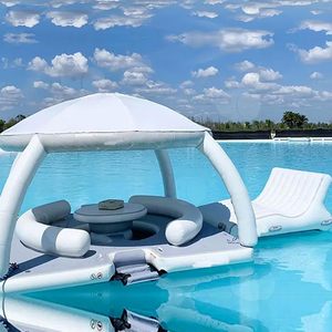 แพยางเป่าลมรูปเครื่องบินแบบกำหนดเอง สำหรับเล่นน้ำกลางแจ้ง รองรับได้ 6 คน - Product Image 4