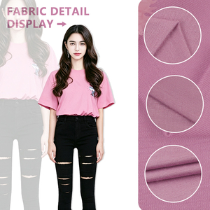 Tissu tricoté extensible en jersey simple de viscose et élasthanne 32S, largeur 172 cm, 200 g/m², pour t-shirts et gilets printemps-été - Product Image 2