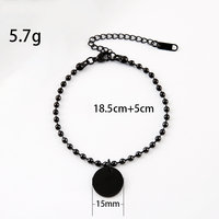 Bracelet personnalisé Ywyougang avec pendentif rond bohème, chaîne en acier inoxydable plaqué or gravable sur mesure pour femme, cadeau