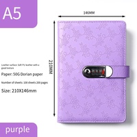 Carnet de mots de passe A5 minimaliste avec serrure, agenda, carnet de travail créatif professionnel, carnet de comptes, logo imprimé – Vente chaude