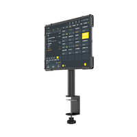 Support de tablette en métal antivol Peacemounts à rotation 360 degrés, capacité de 20 lb, noir/blanc, hauteur du poteau de 180 mm pour tablettes