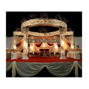 <b>Wedding</b> Designer Crystal Mandap <b>Wedding</b> Fiber Lighted Crystal Mandap Traditional Fiber Mandap CALIFORNIA - Product Image 1
