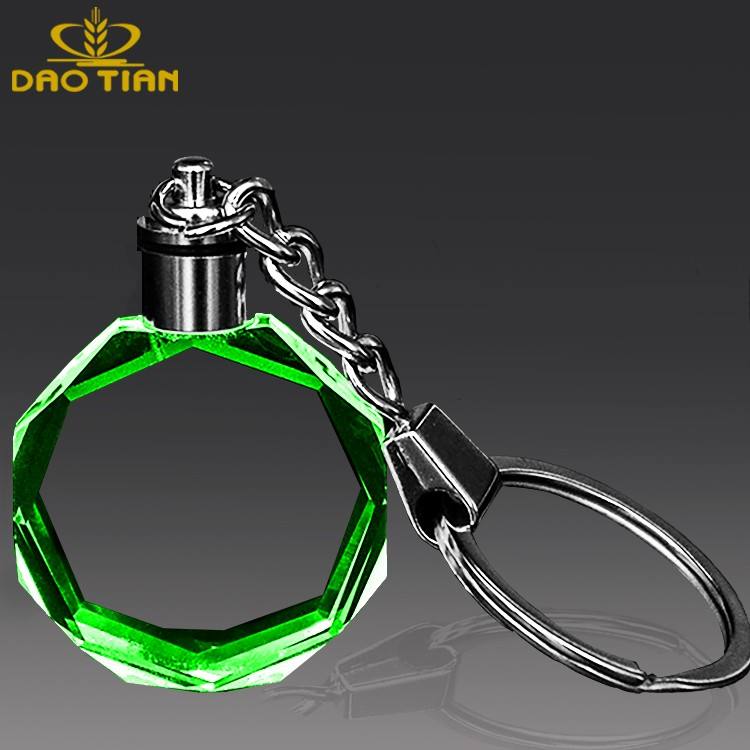 Wholesale K9 Crystal Glass Keychain Blank Octagon Diamond 30mm Blank ...