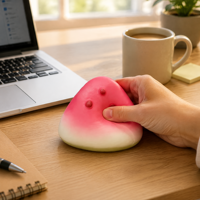 Jouet Squishy en forme de Dumpling - Pastèque à peau glacée, rebond lent, en caoutchouc silicone