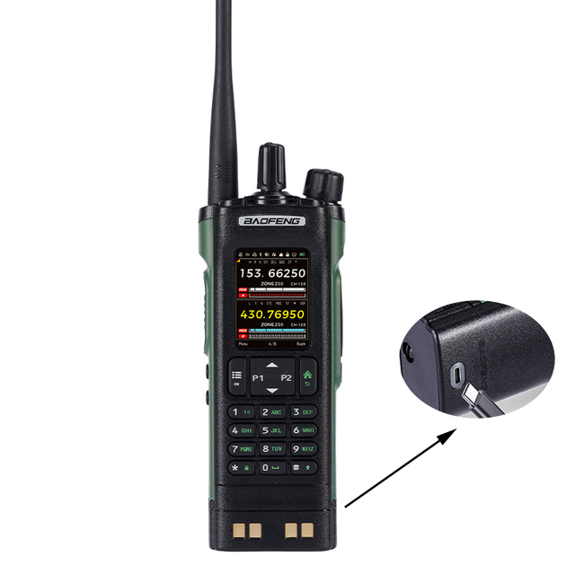 BAOFENG DM-32 DMR Digital Walkie Talkie With Belt Clip Dual Mode Analog Dual Time Slot AES256 Air Band GPS APRS Baofeng Dm32uv