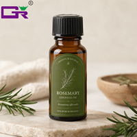 Étiquettes cosmétiques personnalisées, autocollants découpés, forme arquée, étiquette pour flacon d'huile essentielle de romarin, vinyle vert mat, emballages en vrac