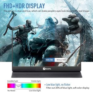 Pantalla IPS de 16,1 pulgadas ultradelgada más ligera 1080P Full HD Type-<span class=keywords><strong>c</strong></span> Monitor de juegos portátil con altavoz dual para <span class=keywords><strong>tel</strong></span>é - Product Image 6