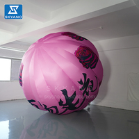 Ballon à air chaud commercial décoratif personnalisé Boule de fleur gonflable publicitaire personnalisée avec lumière LED
