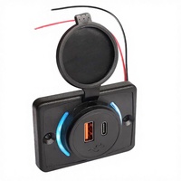 Prise USB 12-24V encastrable, double ports USB QC3.0 Type C, chargeur rapide, garantie 1 an, pour camping-car, bateau, marine