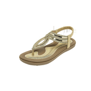 Sandals Women Summer Open Toe Beaded Strap Closure Fashion Trend Cushioned PU Lining EVA Outsole - Product Image 5