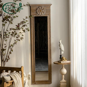American Style Carved Full Length <b>Mirror</b> Wall Mounted <b>Rectangle</b> Handmade Wedding Decoration Dressing <b>Mirror</b> - Product Image 1