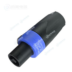 4ピン<span class=keywords><strong>Speakon</strong></span> XLRオス銅コンタクトブルースナップフィットオーディオスピーカープラグマイクとスピーカー用ニッケルメッキケーブルコネクタ - Product Image 4