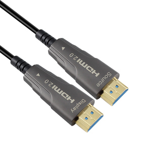 Fibra óptica 4K <span class=keywords><strong>2</strong></span>,0 de alta velocidad para <span class=keywords><strong>Cable</strong></span> HDMI chapado en oro 20 30 40 50 100 <span class=keywords><strong>metros</strong></span> gris para <span class=keywords><strong>Cable</strong></span> de <span class=keywords><strong>audio</strong></span> y vídeo HDMI - Product Image 1