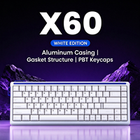 X60 Keyboard Gaming Berkabel 60 Tombol RGB Optical Switch Hot Swap USB Tipe C Dapat Diprogram Esports