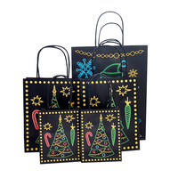 Sacs de friandises en papier fluorescent durables imprimés personnalisés à chaud pour l'emballage de cadeaux pour enfants