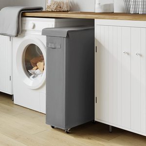 <span class=keywords><strong>Panier</strong></span> de rangement de <span class=keywords><strong>linge</strong></span> de maison multifonctionnel de style classique gris. - Product Image 6
