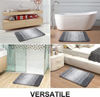Tapis de bain en microfibre extra doux de luxe tapis de salle de bain en peluche antidérapant technique tissée moderne polyester touffeté machine maison