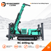 Foreuse de roche DTH pour mines, machine de forage RC de 350 m de profondeur, haute efficacité, machine à circulation inversée RC350 pour traitement des fondations