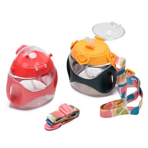 Cute Kids <b>Water</b> <b>Bottle</b> With Straw 330ml Portable Leakproof Children School Silicone Cup <b>Toddler</b> Kids Custom Logo Wholesale - Product Image 2